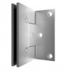 Brushed Nickel Hinge - 90 Degree Wall to Glass