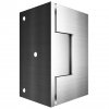 Brushed Nickel Hinge - 90 Degree Wall to Glass