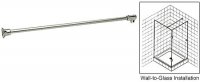 Brushed Nickel Shower Support Bar for 3/8