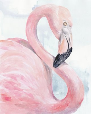 Pink Flamingo Portrait I