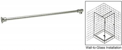 Brushed Nickel Shower Support Bar for 3/8