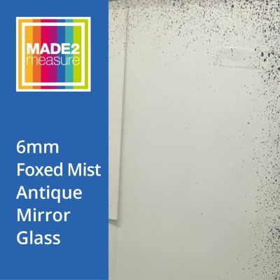 6mm foxed mist antique mirror glass