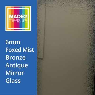 6mm foxed mist bronze antique mirror glass